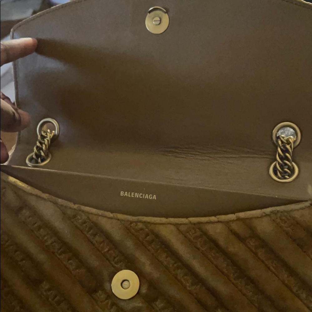 Balenciaga Camel Suede Charm Bag - Picture 4 of 6